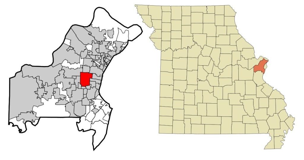 Location of Ladue, Missouri