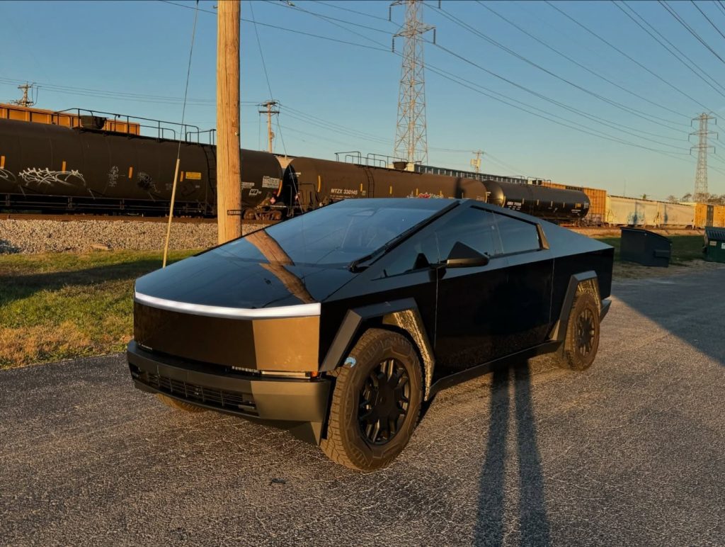 Tesla Cybertruck full protection service with tint, PPF, and ceramic coating at Express Window Tinting, St. Louis.