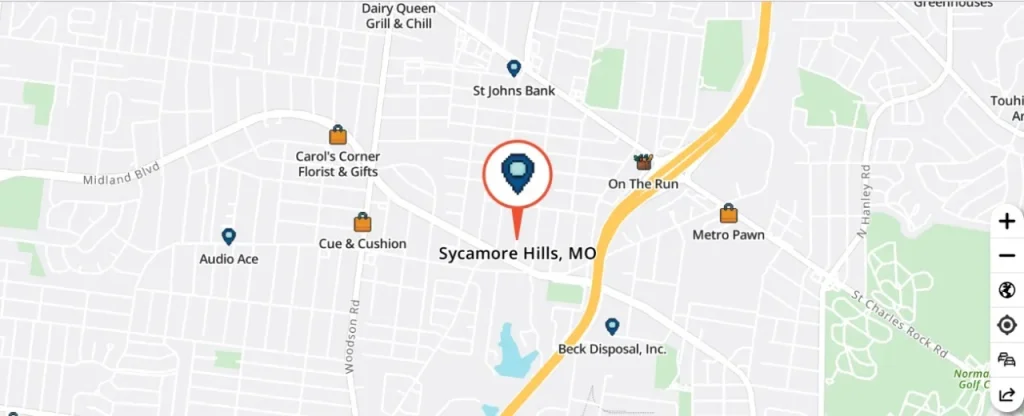 Location of Sycamore Hills MO