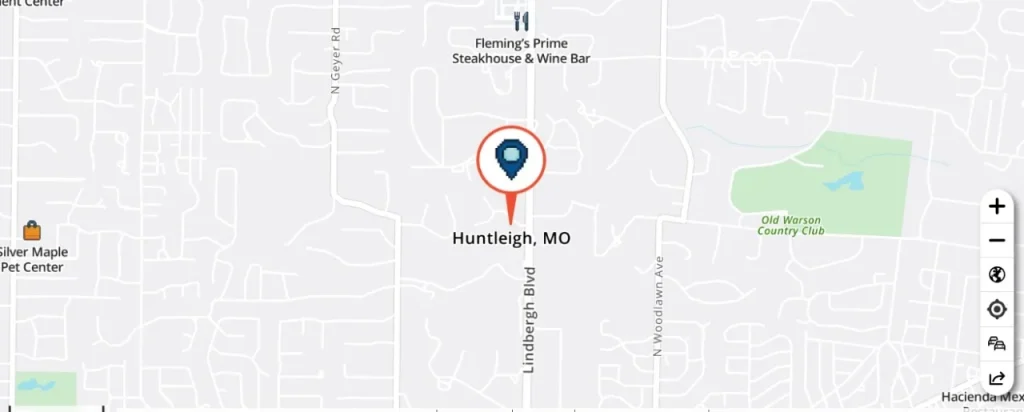 Map of Huntleigh, MO