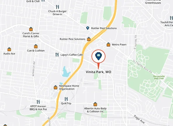 Location of Vinita Park, MO